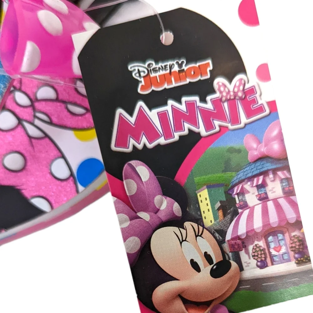 Minnie Mouse Disney Junior Girls Sandals Pink Bow Thongs Flip Fops Girls 7/8